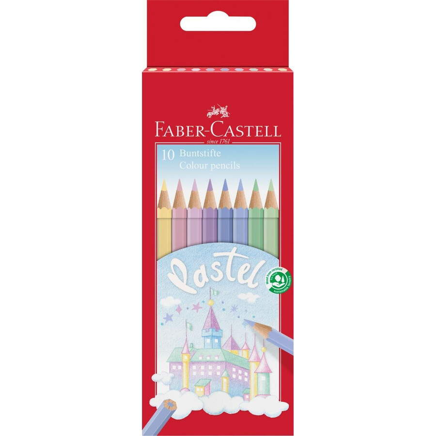 pastelfarveblyanter pakke med 10 stk.