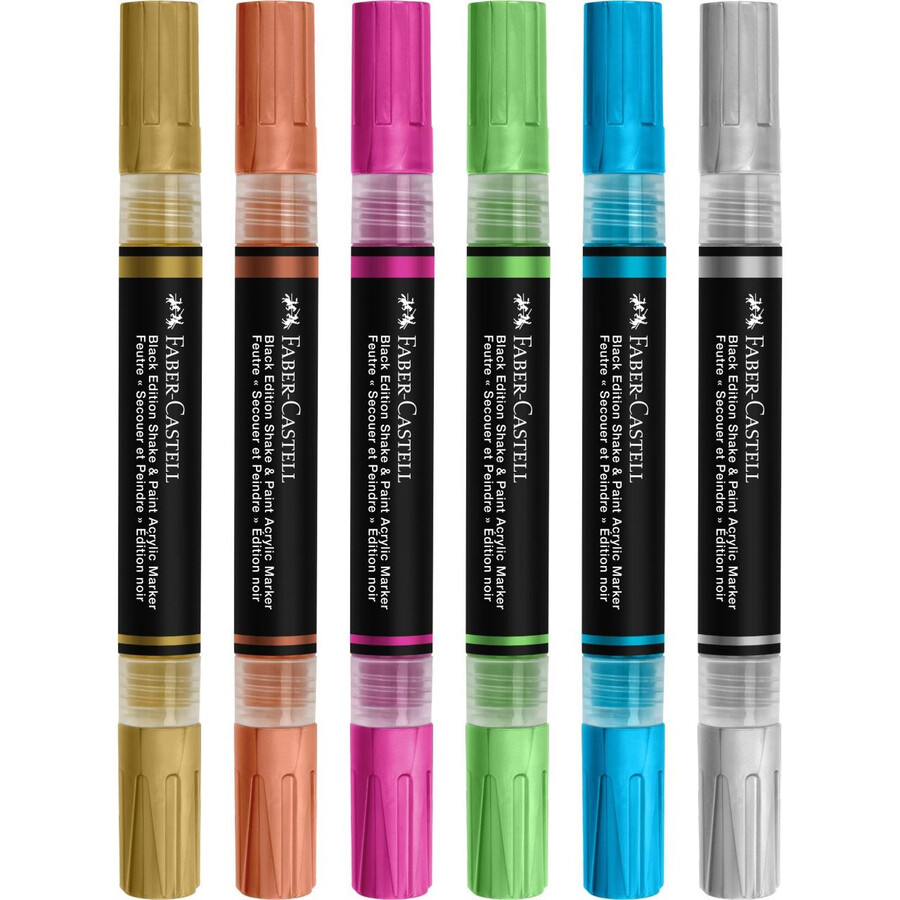 shakepaint metallisk akrylmarker i sort udgave