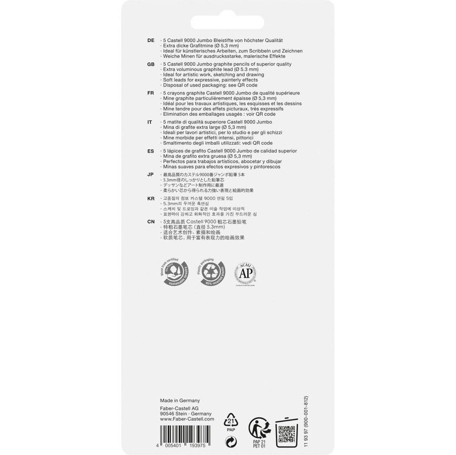 castell 9000 jumbo grafitblyant