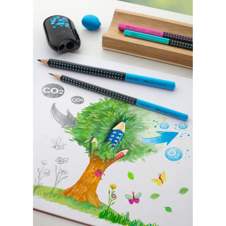 tofarvet jumbo grip grafitblyant