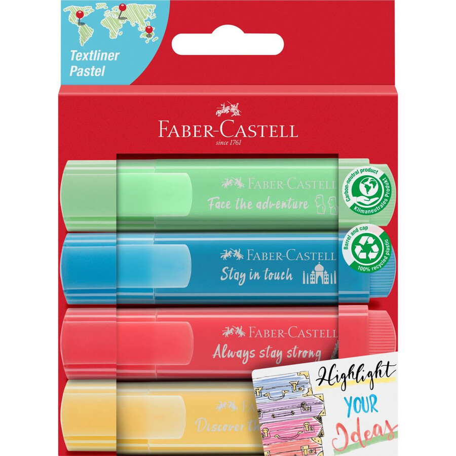 overstregningstusch tl 46 pastel promo karton etui med 4 stk.