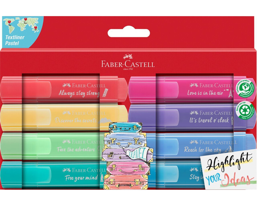 overstregningstusch tl 46 pastel promo karton etui med 8 stk.