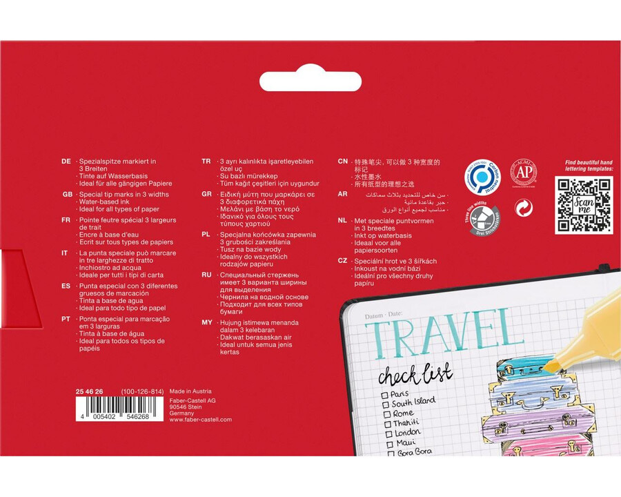 overstregningstusch tl 46 pastel promo karton etui med 8 stk.