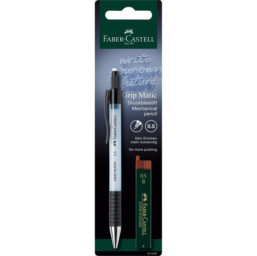 mekanisk blyant grip matic 1375 05 mm og 12 stifter blisterpakning